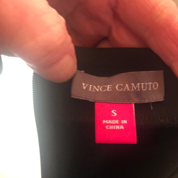 Black Vince Camuto side flounce midi skirt - Picture 3 of 6